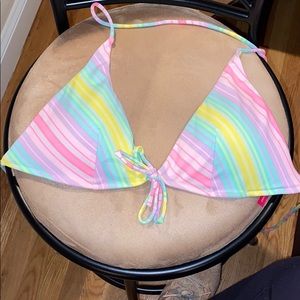 Striped bikini top